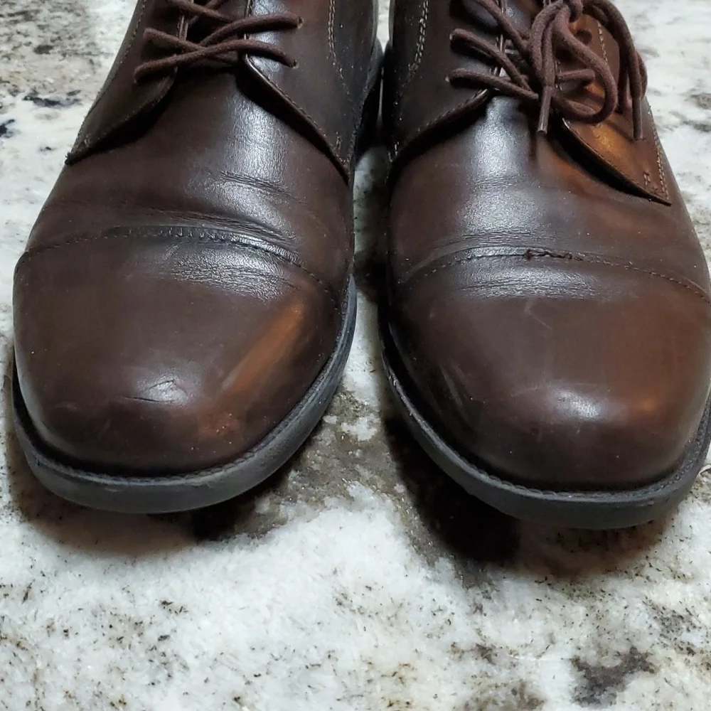 Chaps Loafers Mens 10.5 Dress Shoes Brown Oxford Loafers
